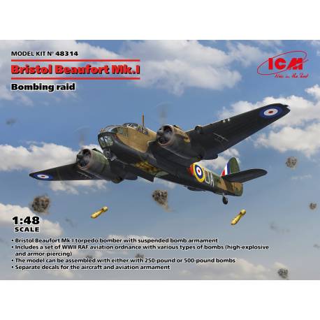 Bristol Beaufort Mk.I.  Bombing raid