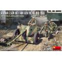GERMAN 7.5CM ANTI-TANK GUN PAK 40. MID PROD. WITH FIELD ARTILLERY CREW