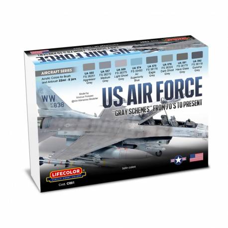 US AIR FORCE "grey schemes" from 1970s to present