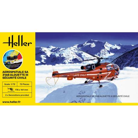 STARTER KIT Aérospatiale SA 316B Alouette III Sécurité Civile