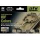 SET DE PEINTURE COULEURS ISRAEL DEFENSE FORCE VALLEJO| 6X17ml|71210