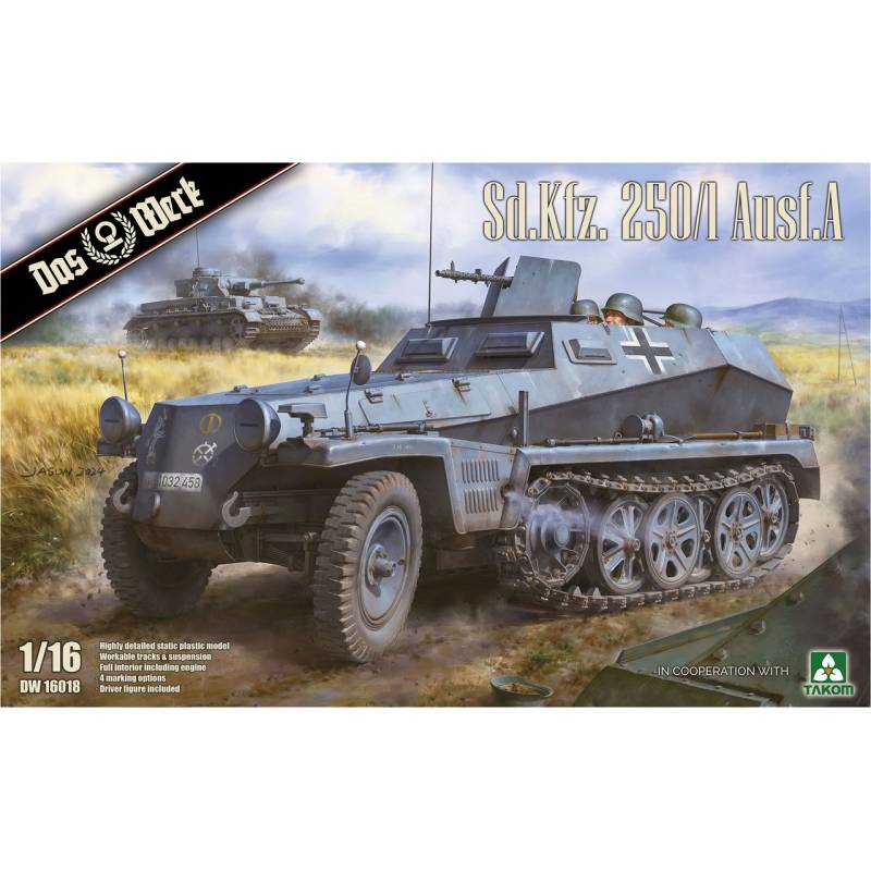 Modello Corazzato Semovente Sd.kfz. 250/1 Ausf. A |das Werk|16018| 1:16 Modello