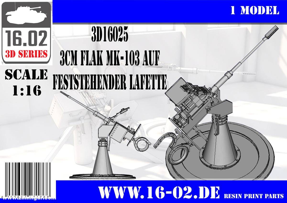 3cm Flak MK-103 auf festehender Lafette