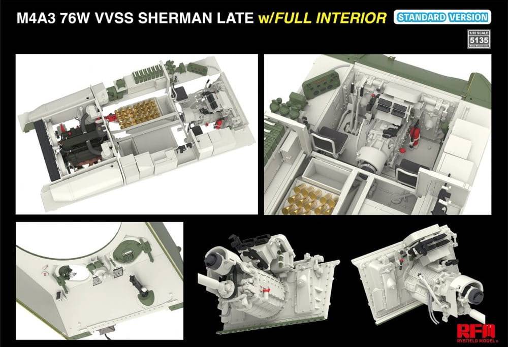 M4A3 76W VVSS Sherman late with Full Interior – Image 4