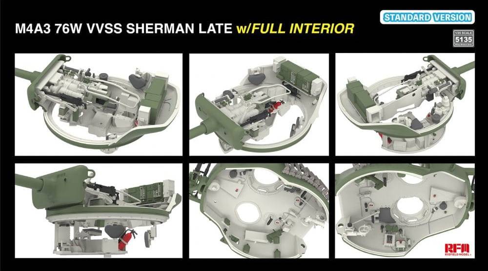 M4A3 76W VVSS Sherman late with Full Interior – Image 5