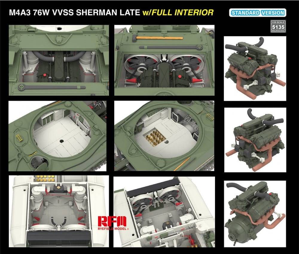 M4A3 76W VVSS Sherman late with Full Interior – Image 6