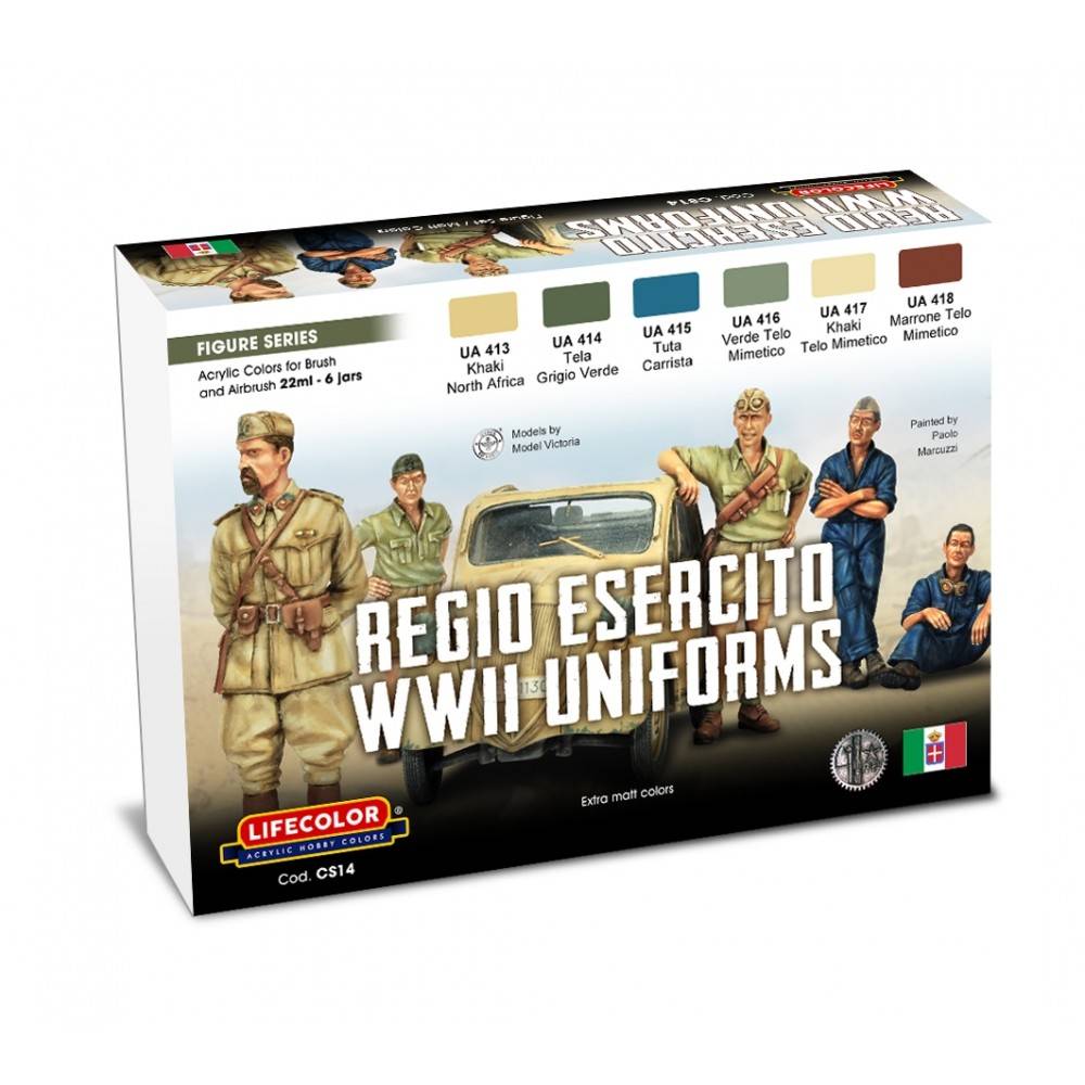ITALIAN WWII REGIO ESERCITO UNIFORMS COLOURS 6x 22ml acrylic colours – Image 3