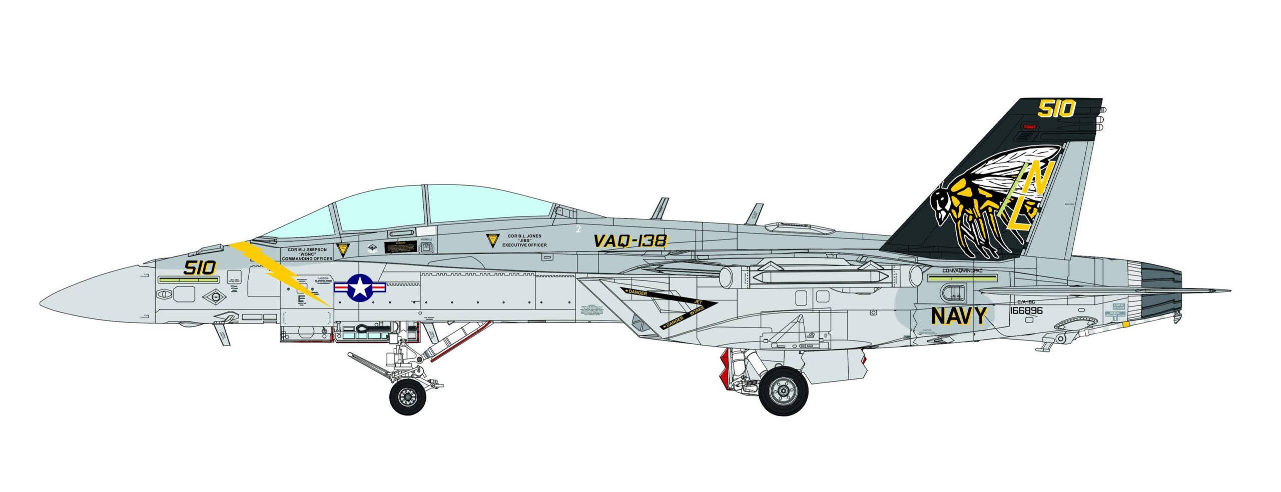 Boeing EA-18G Growler Electronic Attack Aircraft Yellow Jackets – Image 17