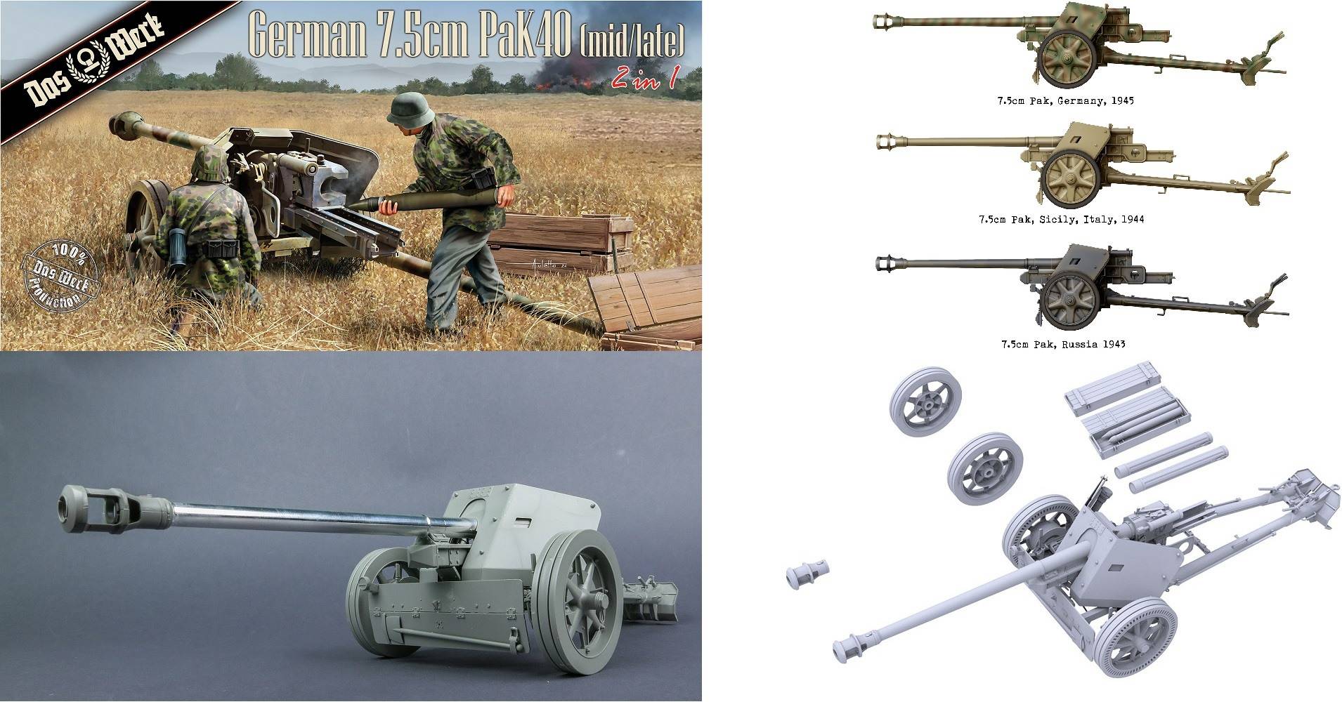 German 7,5cm Pak 40 (mid/late) 2 in 1 – Image 2