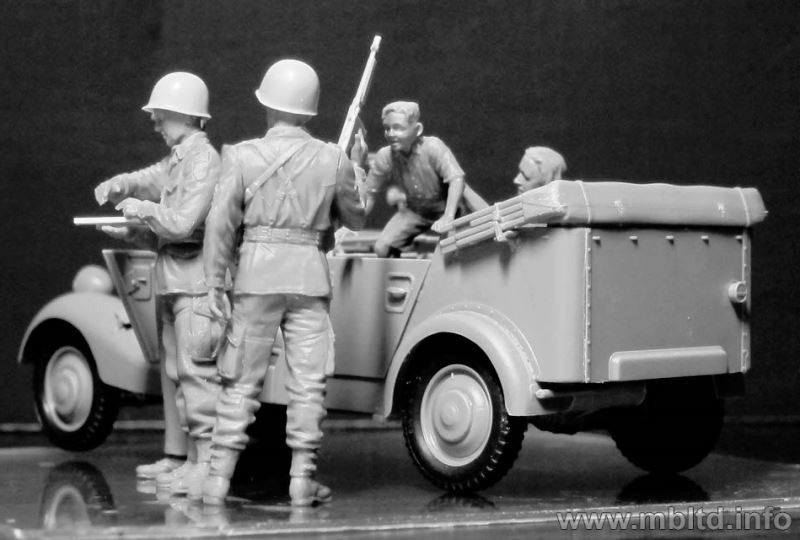 Hitching a ride, US Paratroopers and Civilians 1945 – Image 7