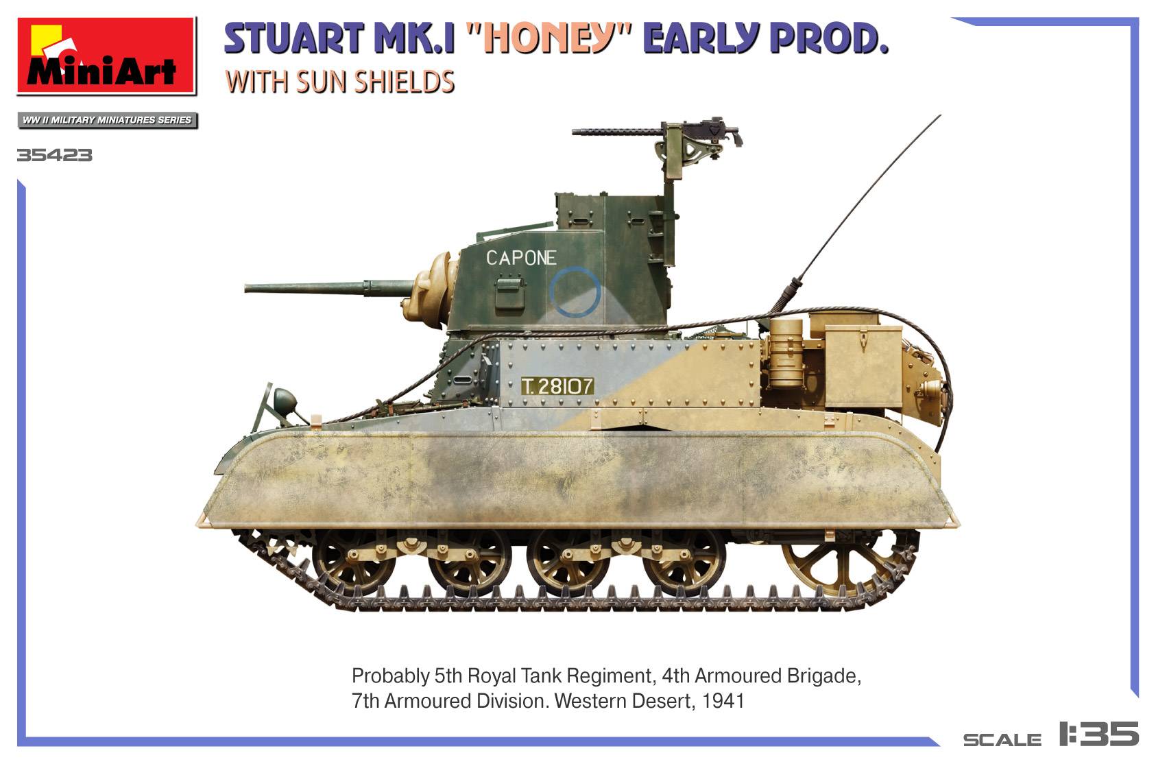 Stuart Mk.I “Honey” Early Prod. w/Sun Shields – Image 4