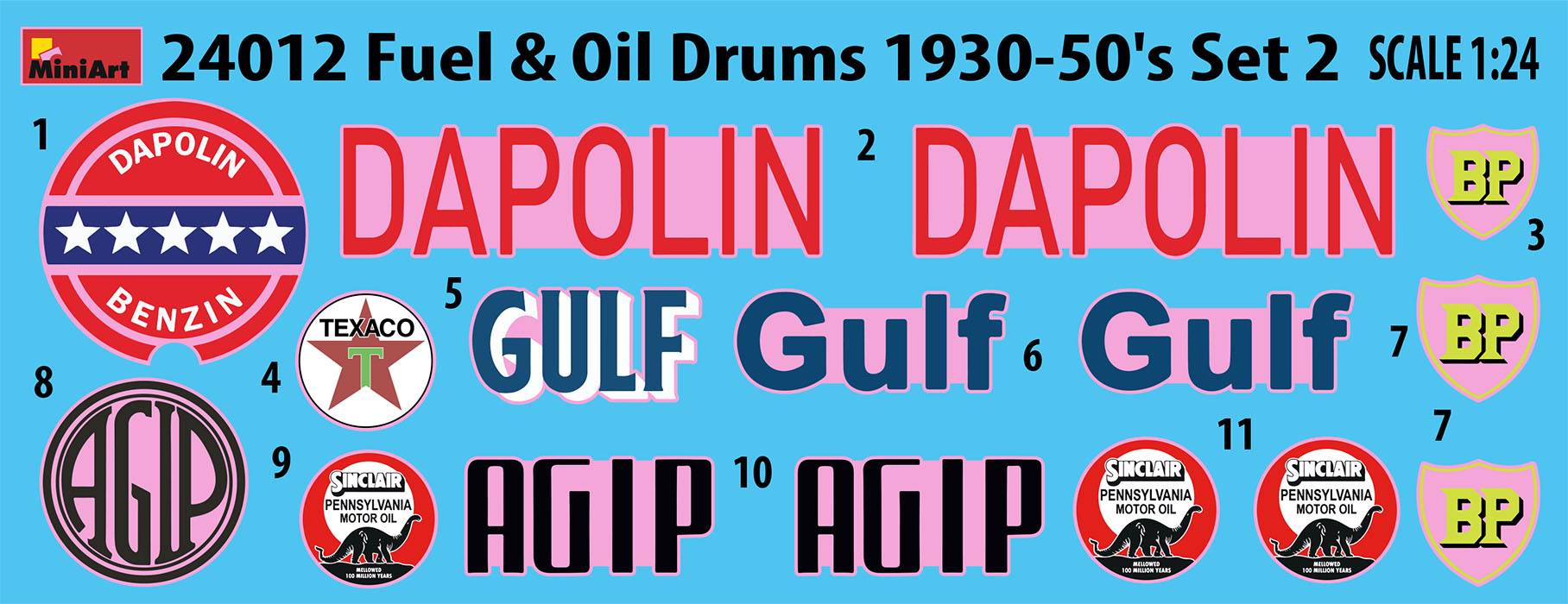 Fuel & Oil Drums 1930-50’s Set 2 – Image 2