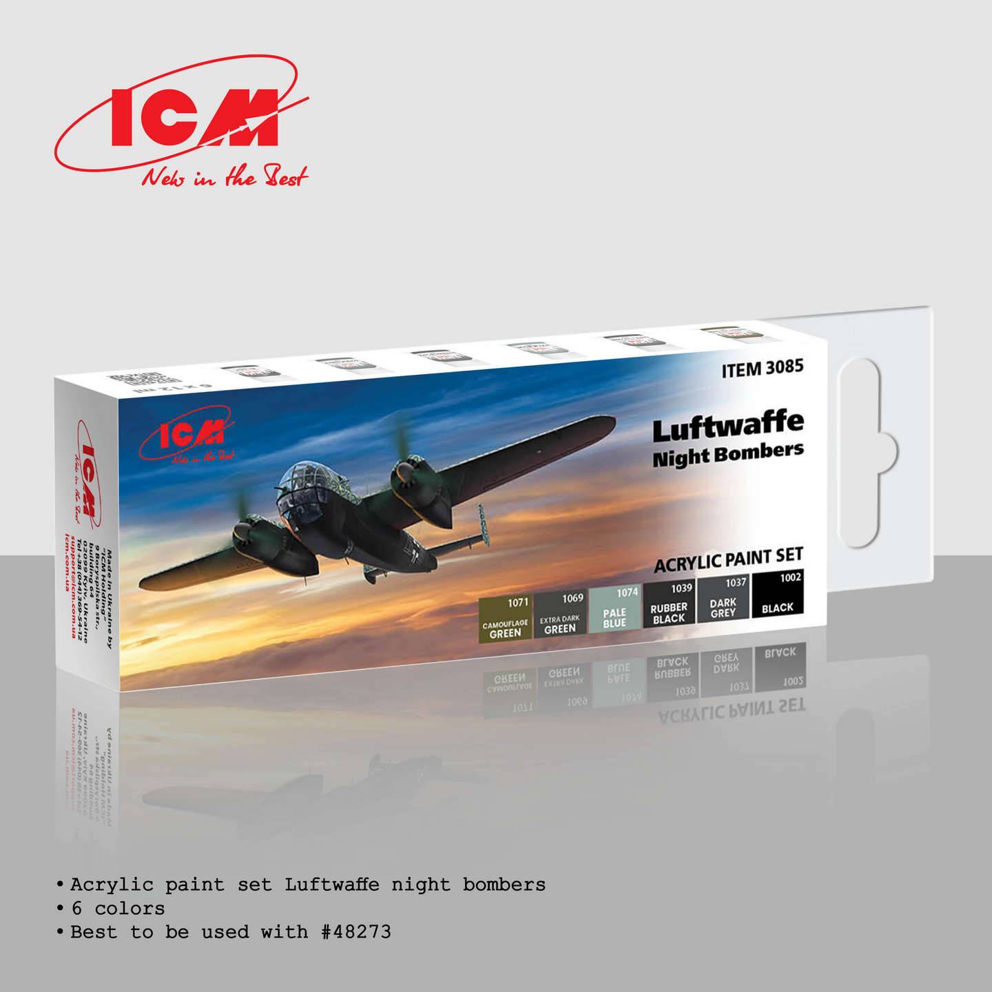 Acrylic paint set for Luftwaffe night bombers