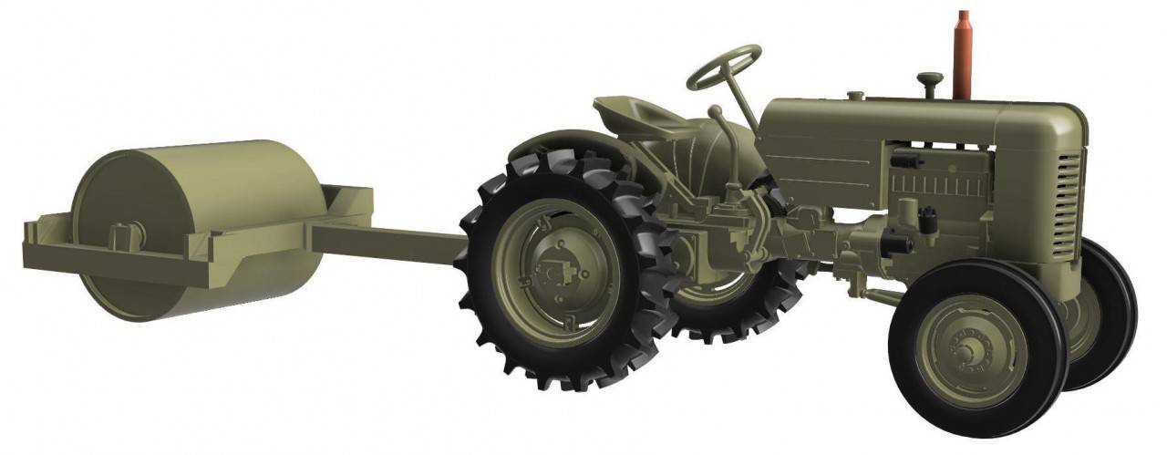 US Army Case VAI & VAC tractor with compaction roller – Image 4