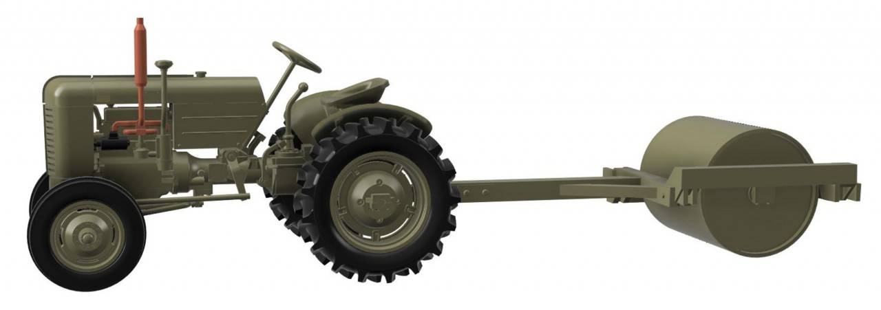 US Army Case VAI & VAC tractor with compaction roller – Image 5