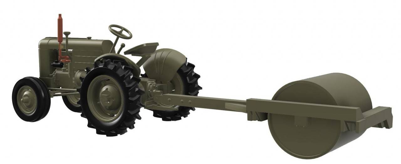 US Army Case VAI & VAC tractor with compaction roller – Image 6