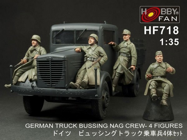 German truck Bussing Nag crew (4 figures)