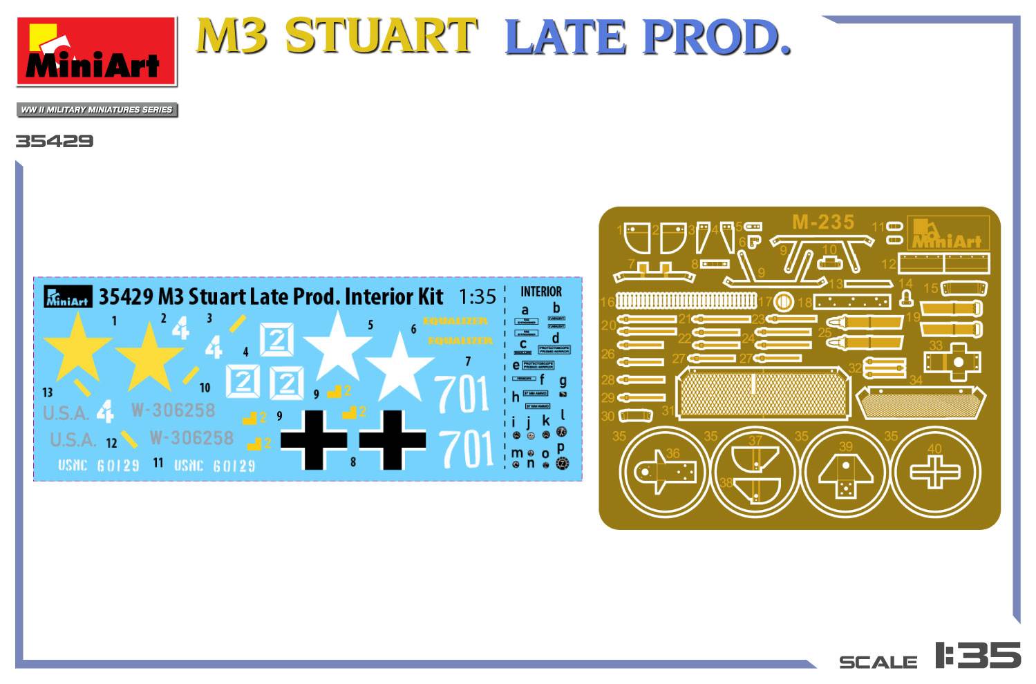 M3 STUART LATE PROD. INTERIOR KIT – Image 2