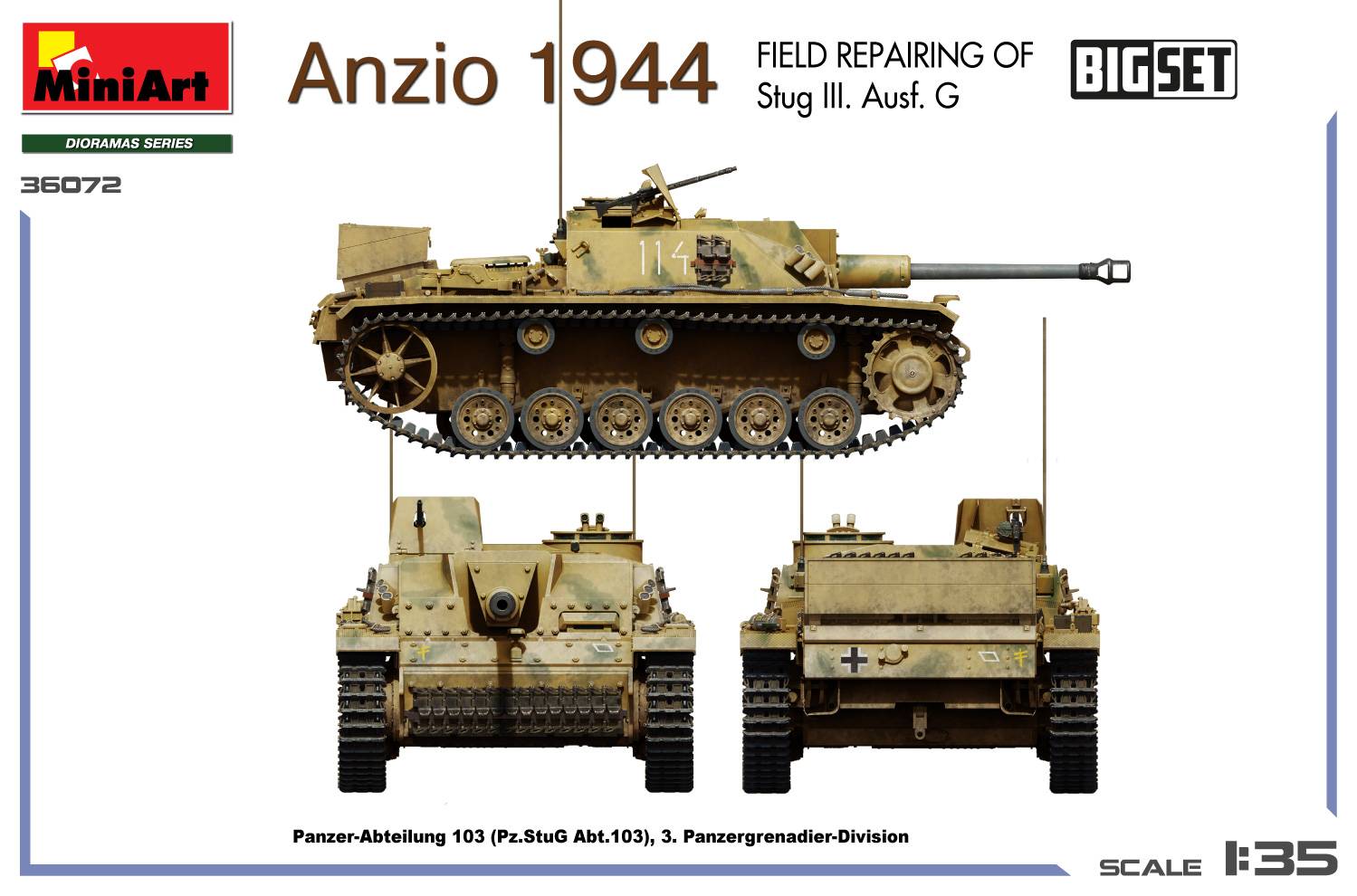 Anzio 1944 Field Repairing of Stug III Ausf. G BIG SET – Image 2