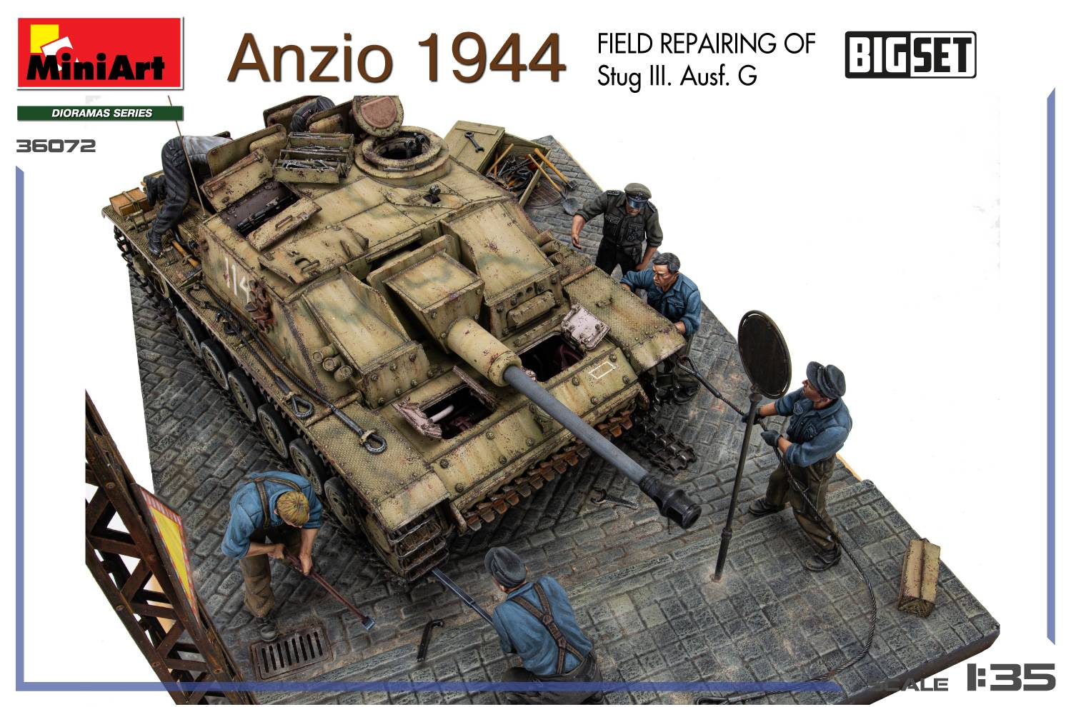 Anzio 1944 Field Repairing of Stug III Ausf. G BIG SET – Image 7
