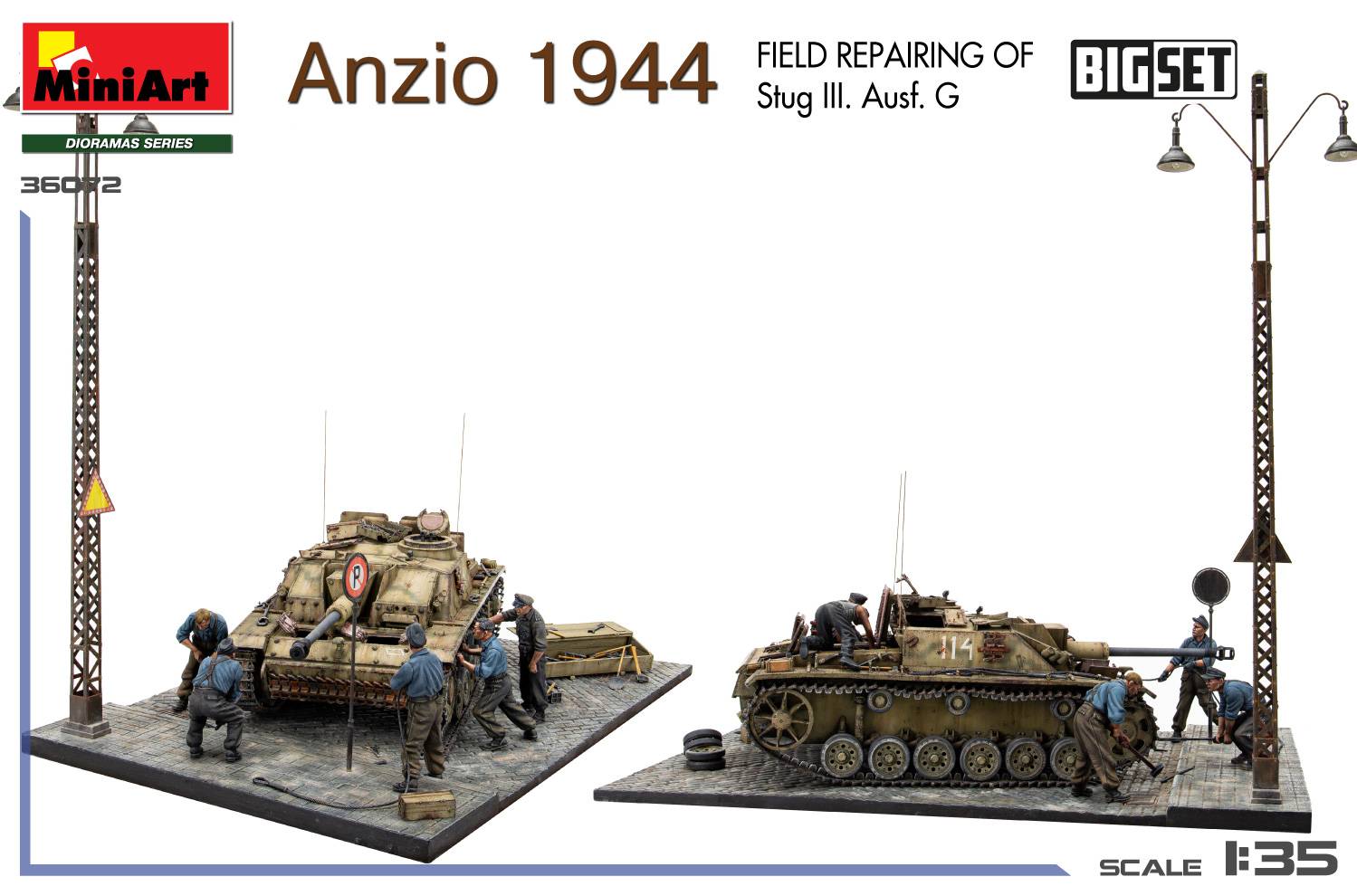 Anzio 1944 Field Repairing of Stug III Ausf. G BIG SET – Image 8