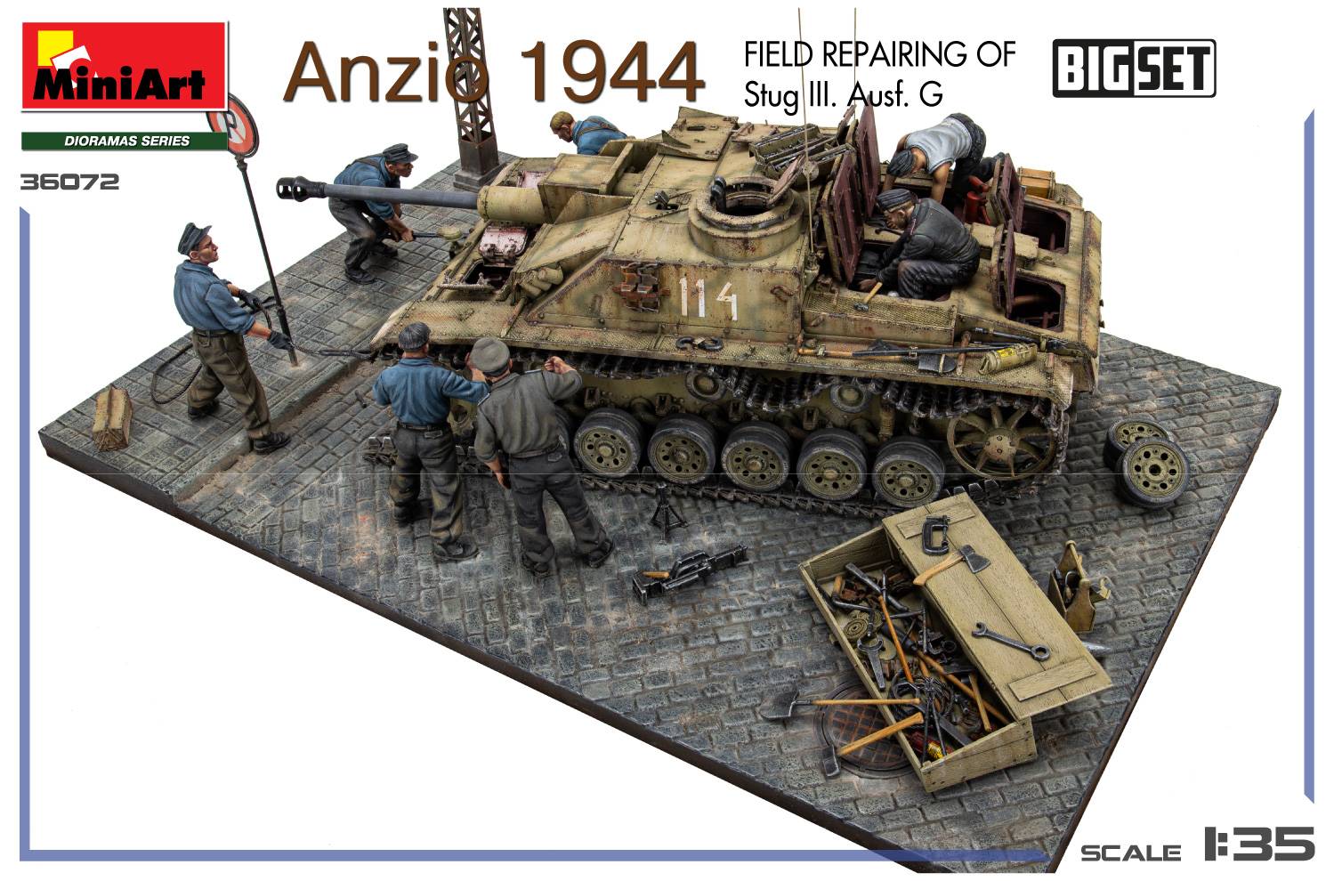 Anzio 1944 Field Repairing of Stug III Ausf. G BIG SET – Image 9