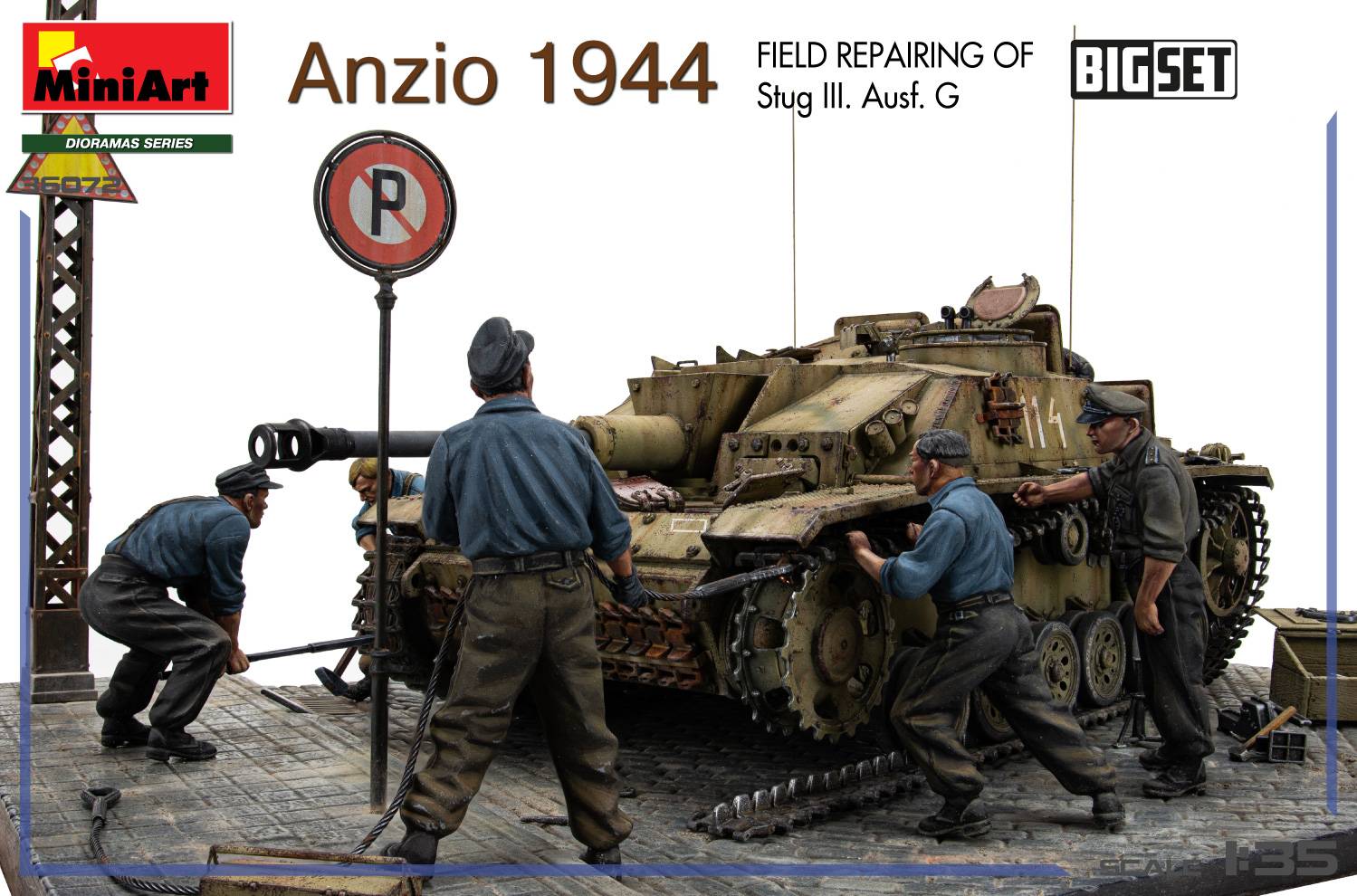 Anzio 1944 Field Repairing of Stug III Ausf. G BIG SET – Image 10