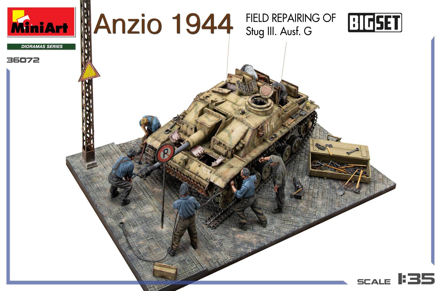 Anzio 1944 Field Repairing of Stug III Ausf. G BIG SET – Image 11