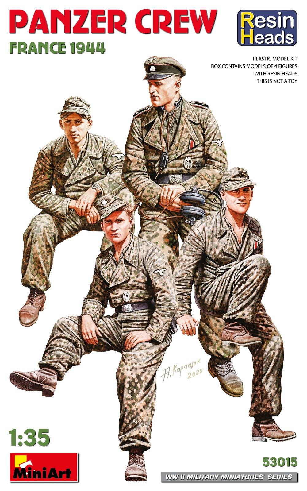 PANZER CREW FRANCE 1944 RESIN HEADS