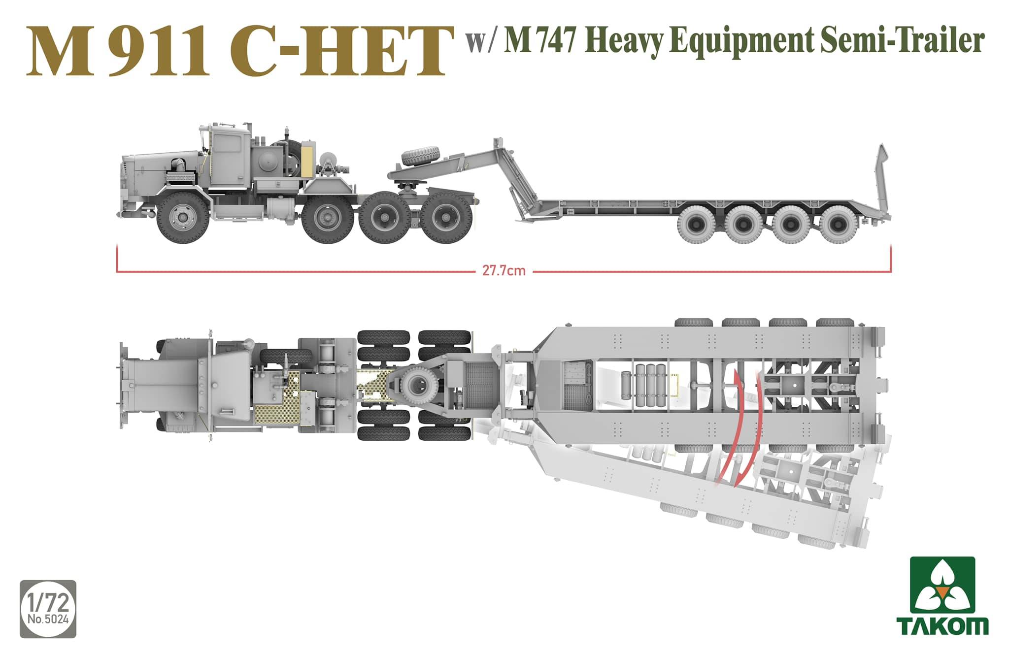 M911 C-HET w/ M747 Heavy Equipment Semi-Trailer – Image 2