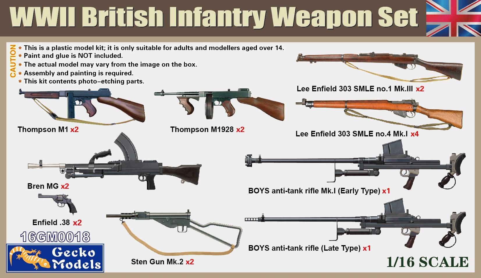 WWII British Infantry Weapon Set