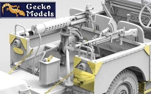 Korean War British FV18001 Mk.1 80in 4x4 Utility Vehicle (Early Production) avec remorque Bantam 10-cwt – Image 7