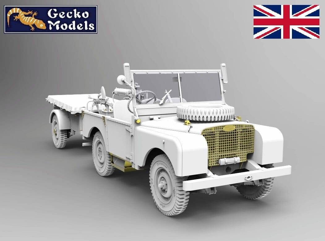 Korean War British FV18001 Mk.1 80in 4x4 Utility Vehicle (Early Production) avec remorque Bantam 10-cwt – Image 10