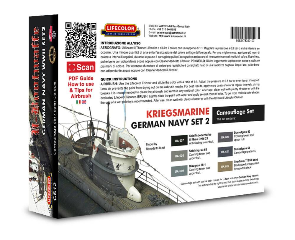 GERMAN WWII KRIEGSMARINE SET-2 6x 22ml acrylic colours – Image 3