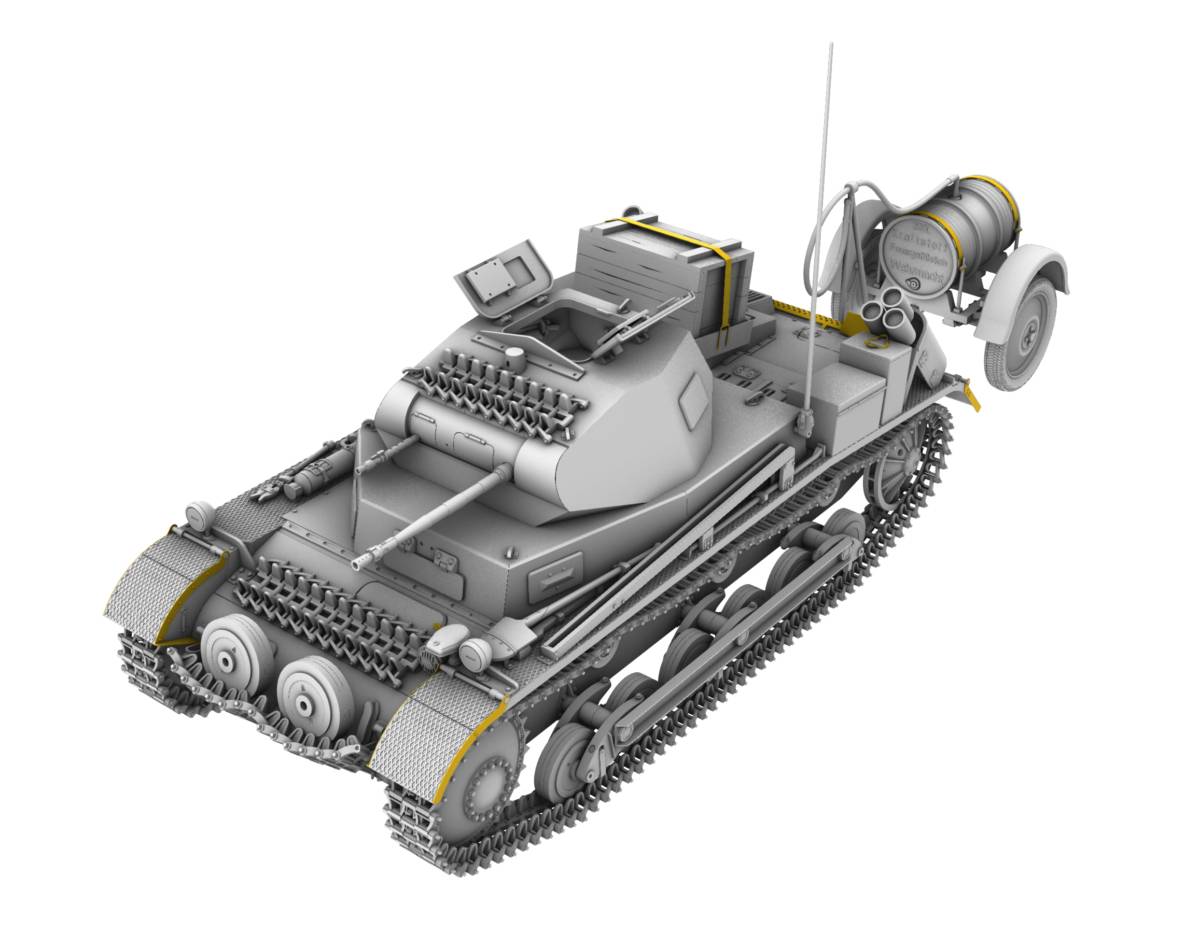 Pz. II Ausf. b German Light Tank with fuel trailer – Image 18