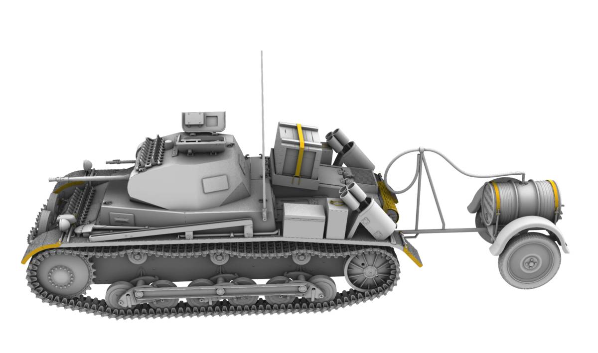 Pz. II Ausf. b German Light Tank with fuel trailer – Image 20