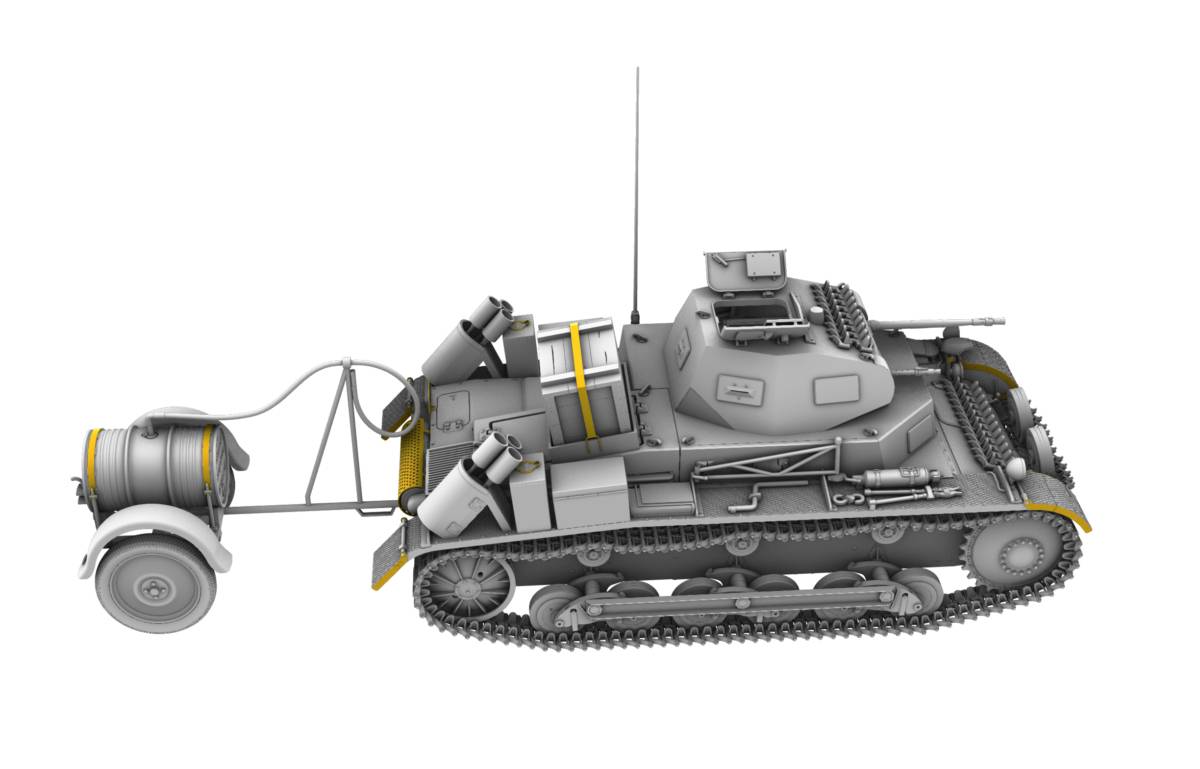 Pz. II Ausf. b German Light Tank with fuel trailer – Image 21
