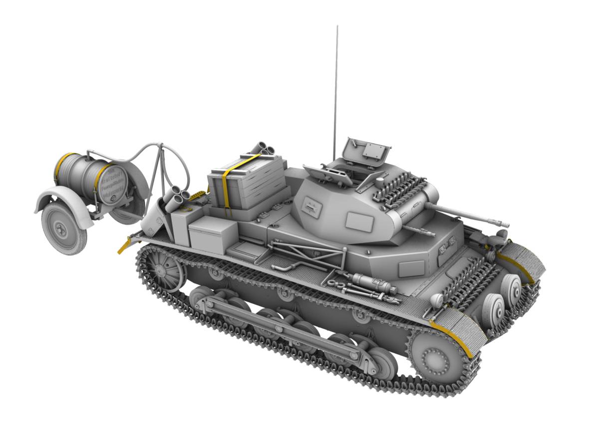 Pz. II Ausf. b German Light Tank with fuel trailer – Image 22