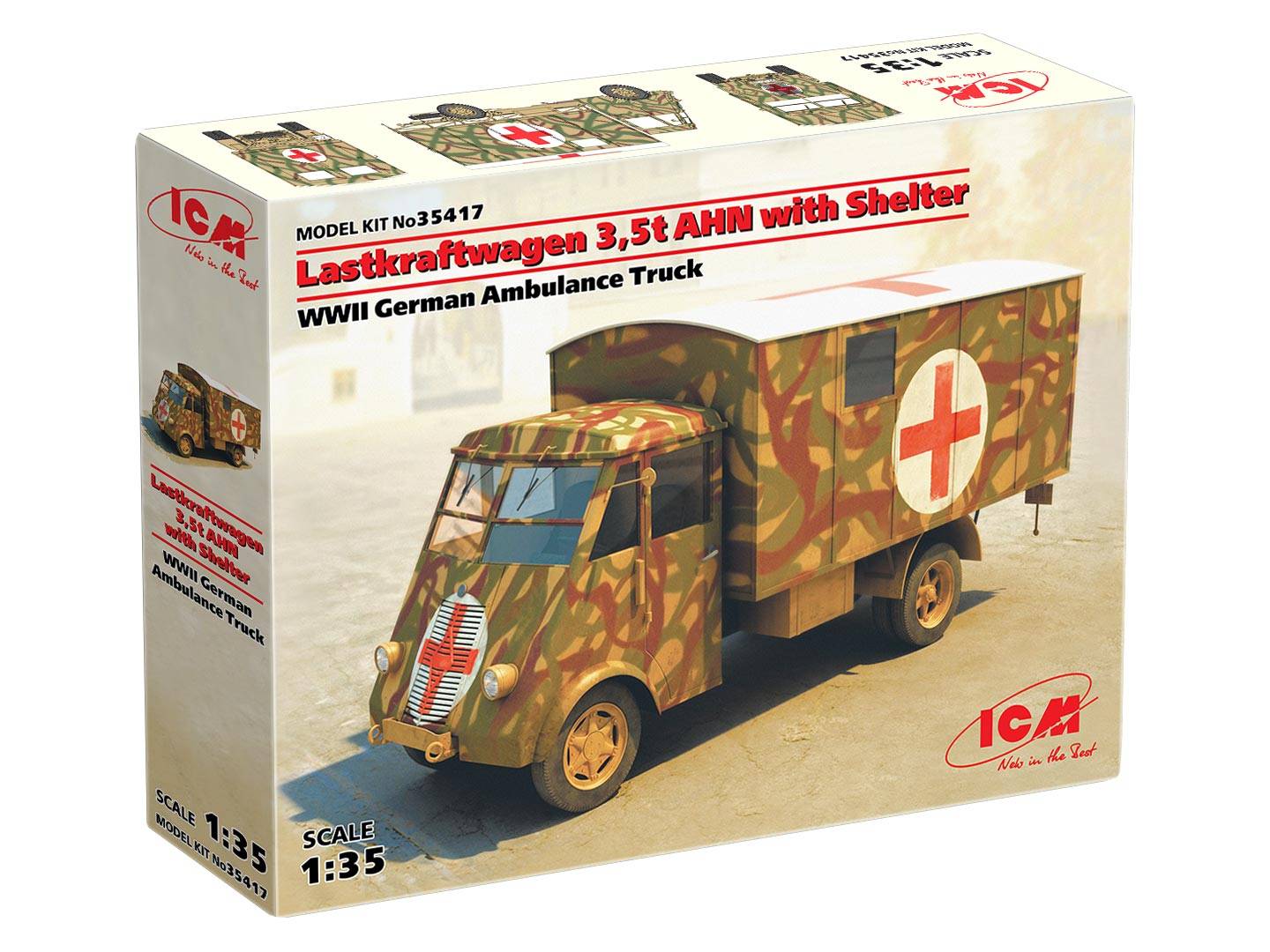 Lastkraftwagen 3,5 t AHN with Shelter WWII German Ambulance Truck – Image 10