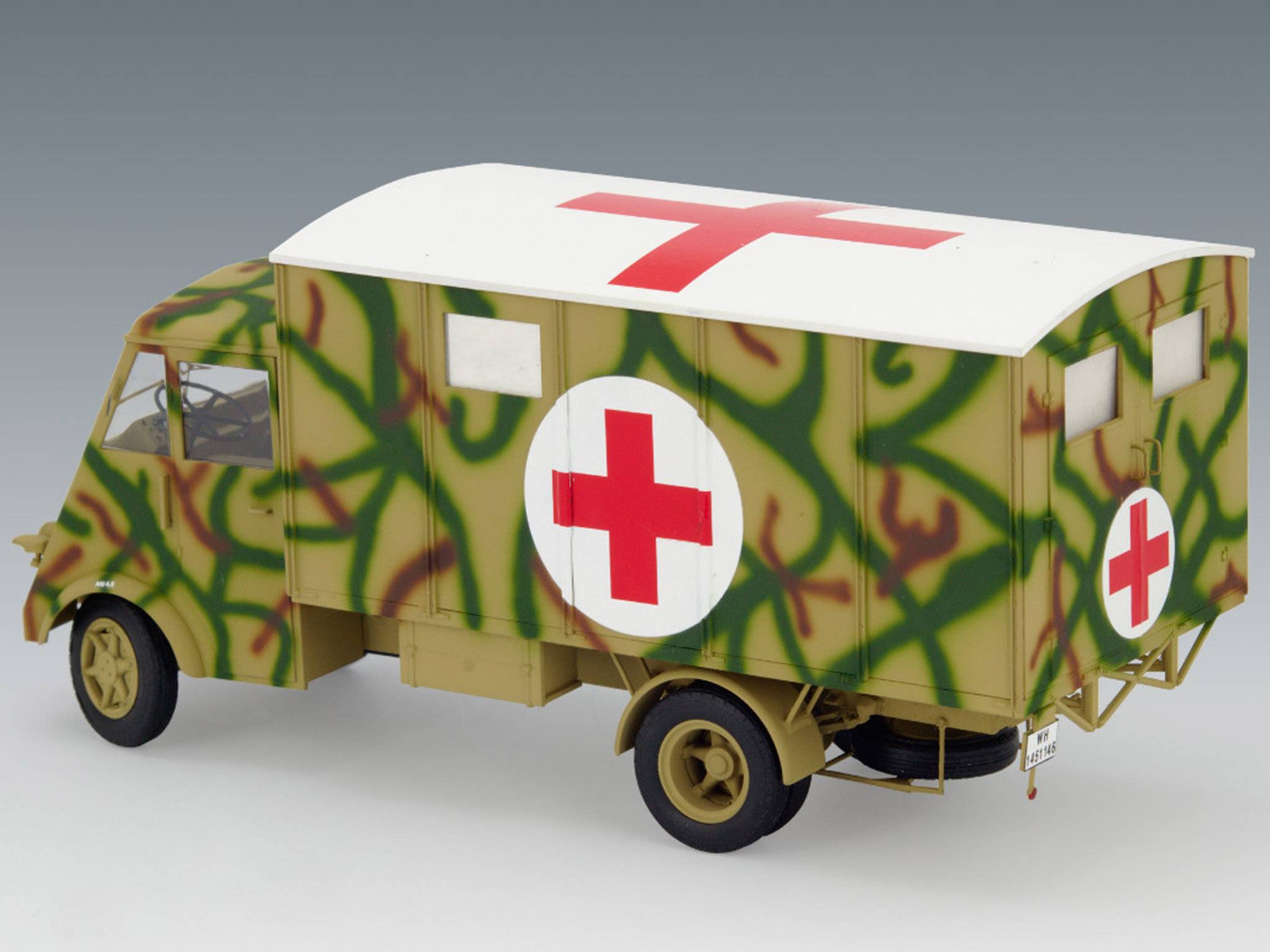 Lastkraftwagen 3,5 t AHN with Shelter WWII German Ambulance Truck – Image 12