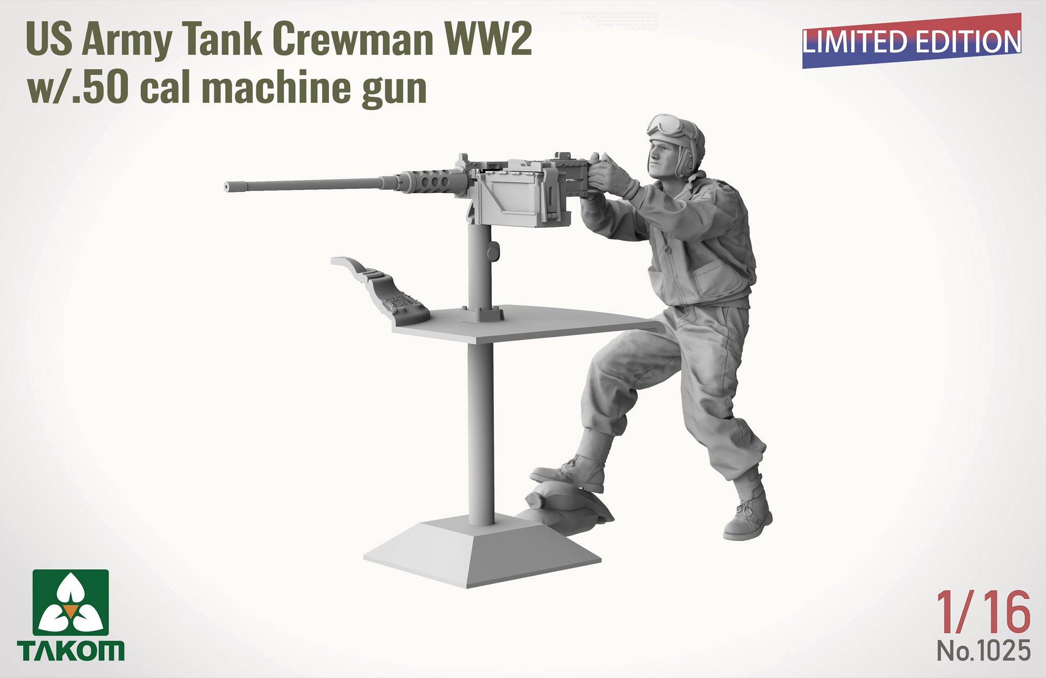 US Army Tank Crewman WW2 w/.50 cal machine gun – Image 2