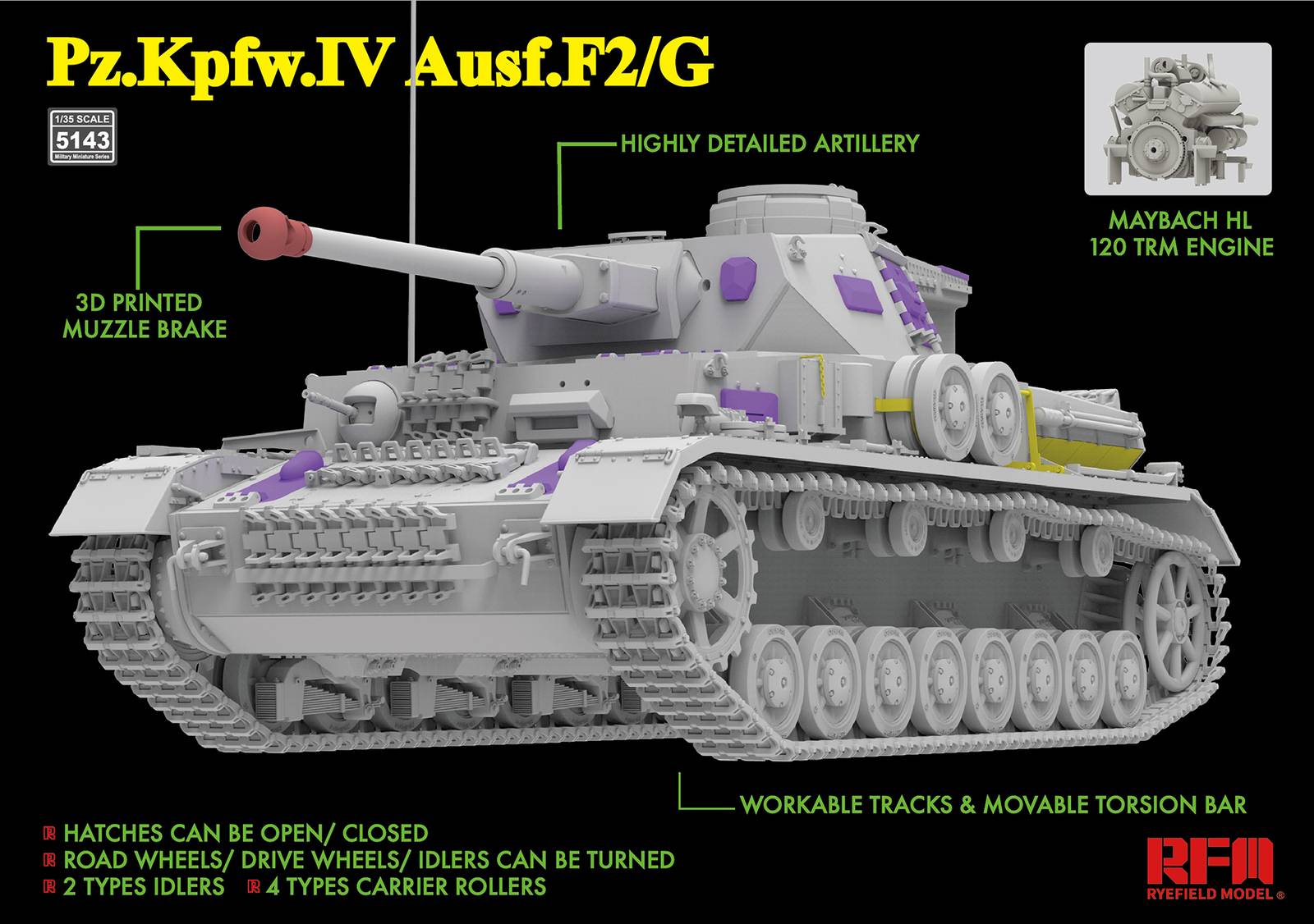 Pz.Kpfw.IV Ausf.F2/G w/workable tracks – Image 2