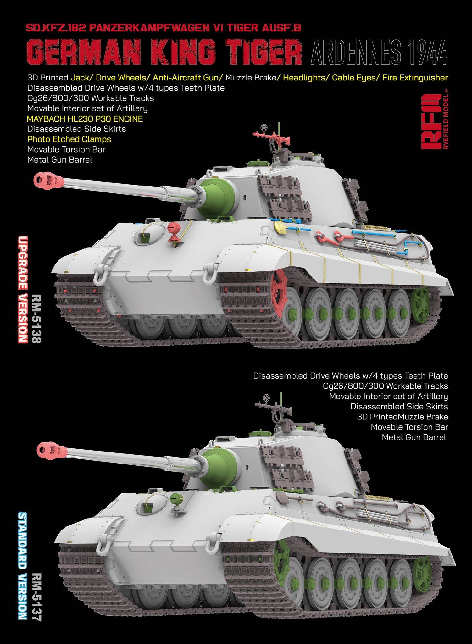 Sd.Kfz. 182 Pz.Kpfw.VI Ausf.B German King Tiger Ardennes 1944 (standard version) – Image 4