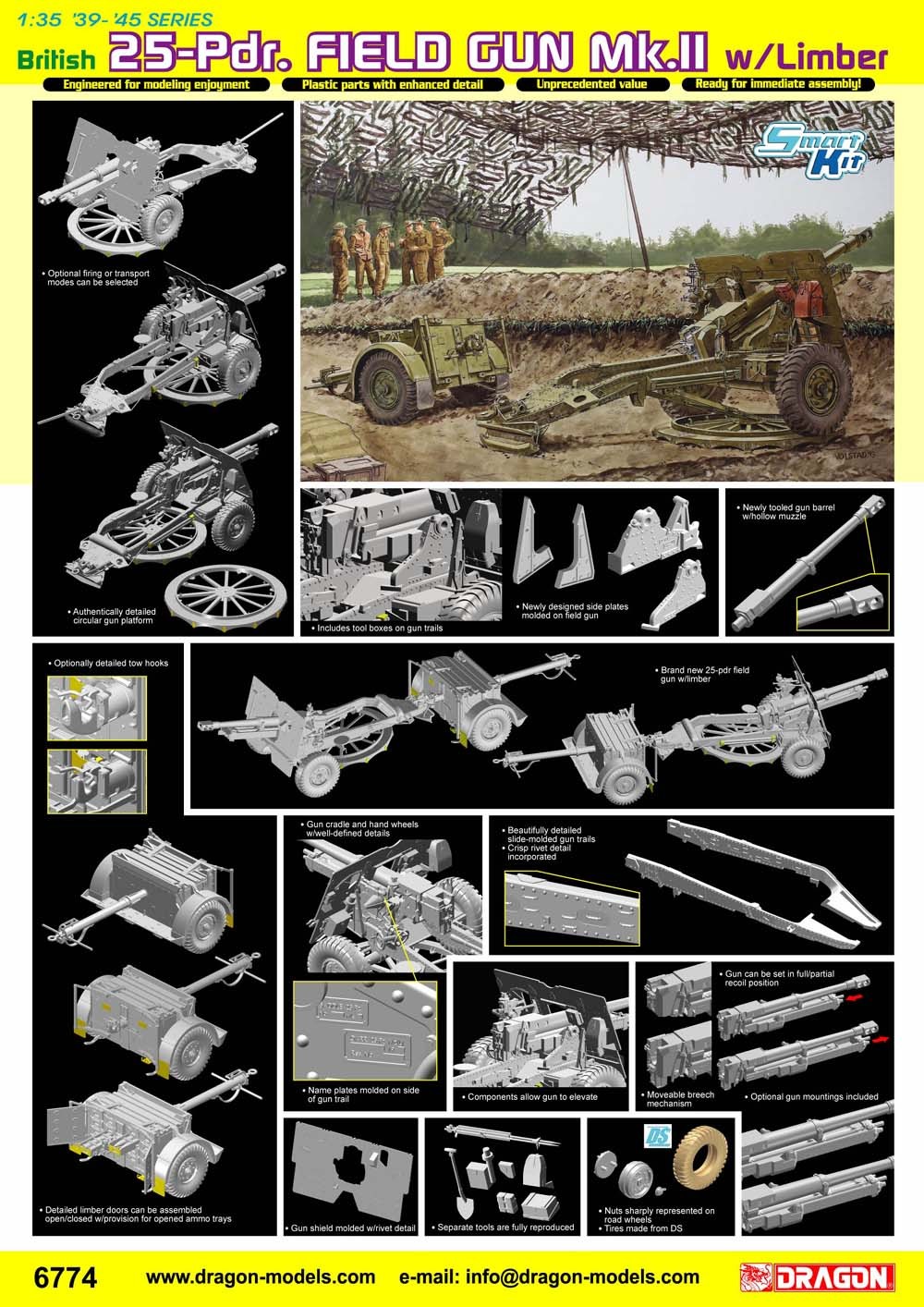 British 25-Pdr. Field Gun Mk.II w/Limber – Image 2