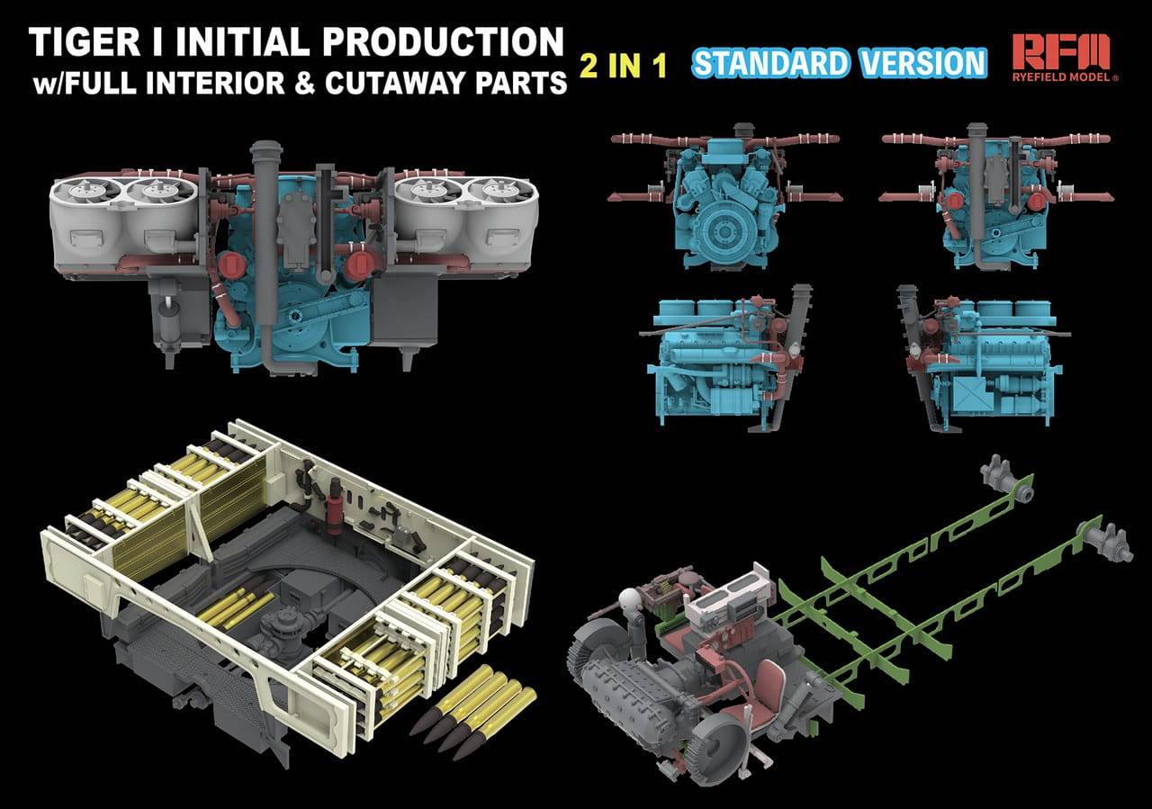Tiger I initial production w/Full interior & cutaway parts STANDARD VERSION – Image 3