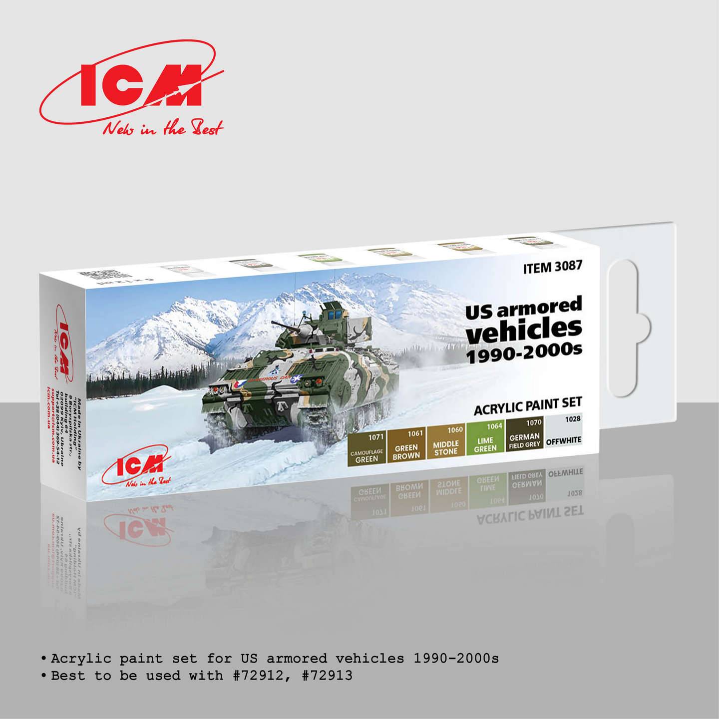 Acrylic paint set for US Armored vehicles 1990-2000s