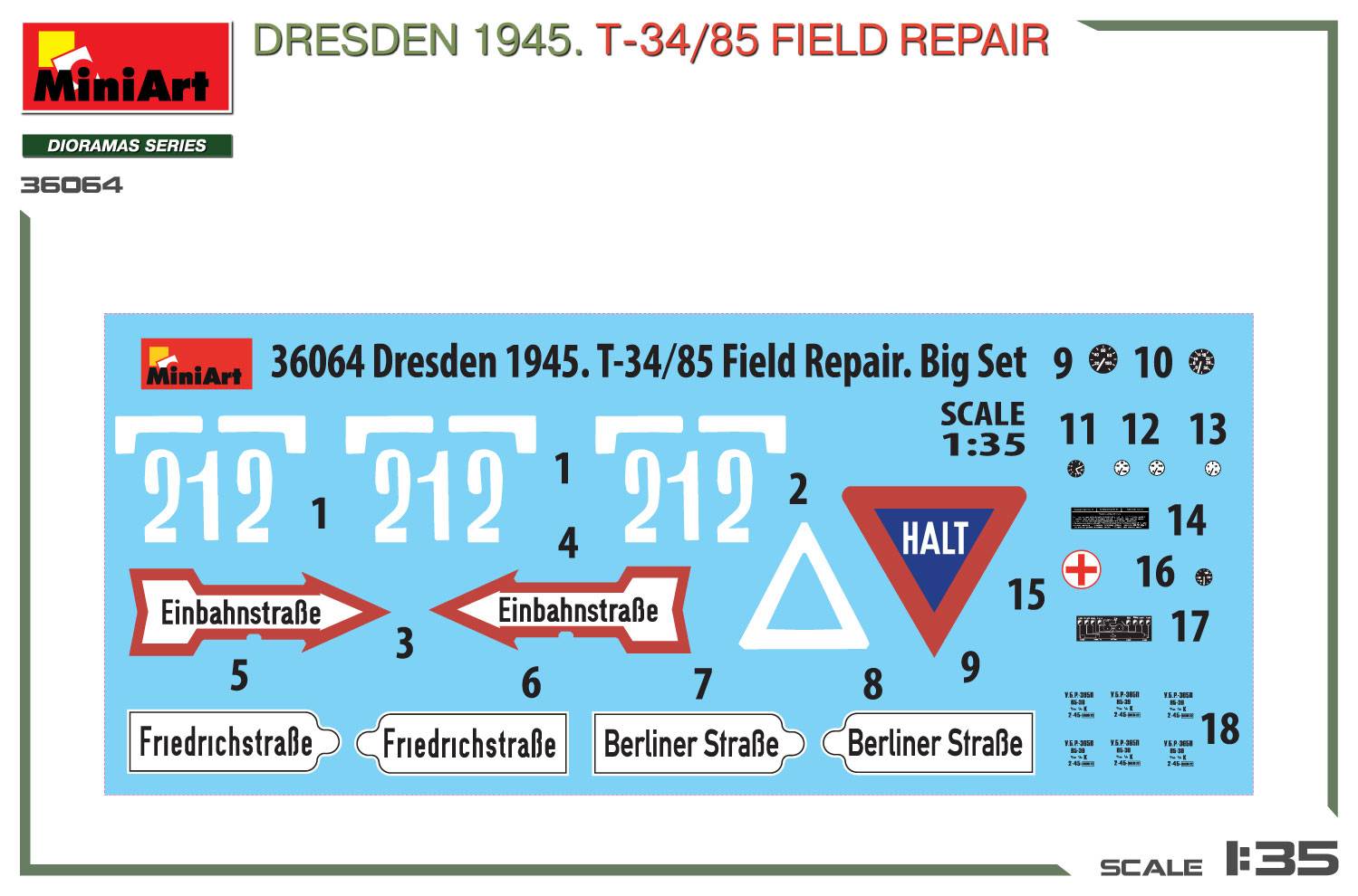 DRESDEN 1945. T-34/85 FIELD REPAIR BIG SET – Image 2
