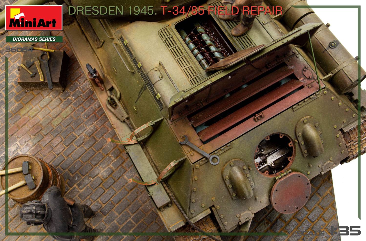 DRESDEN 1945. T-34/85 FIELD REPAIR BIG SET – Image 5