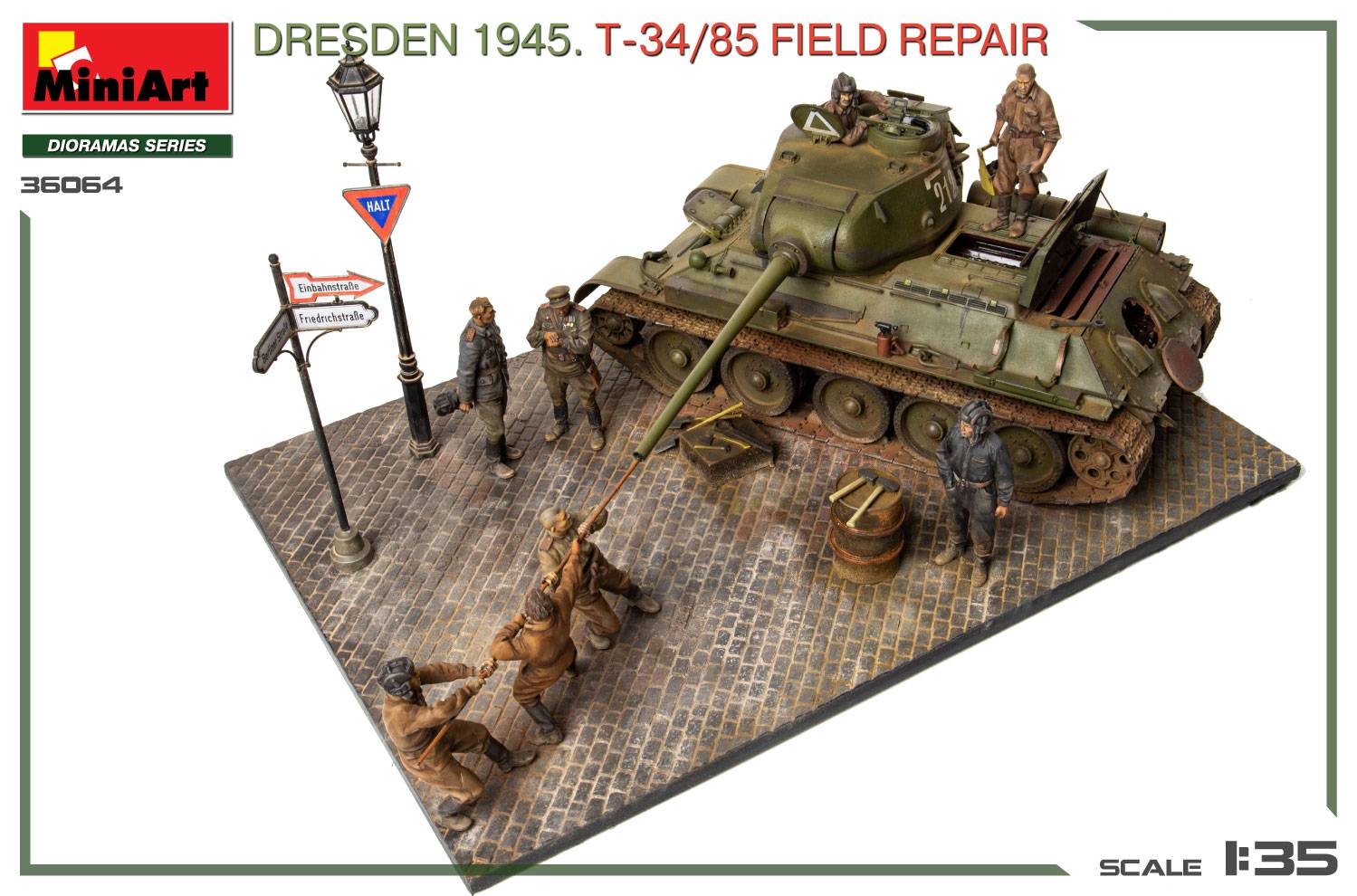 DRESDEN 1945. T-34/85 FIELD REPAIR BIG SET – Image 7