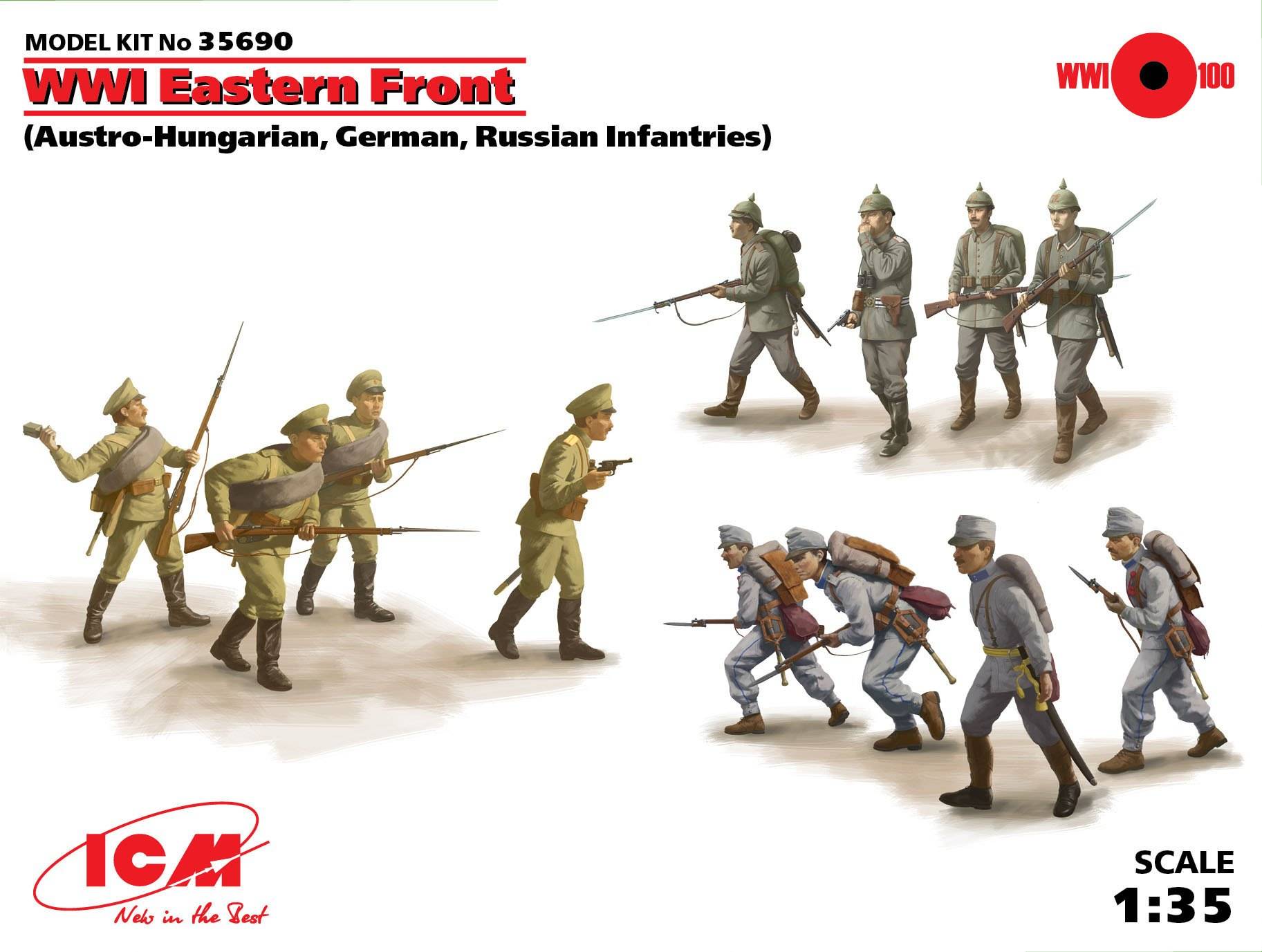 WWI Eastern Front (Austro-Hungarian, German, Russian Infantries)